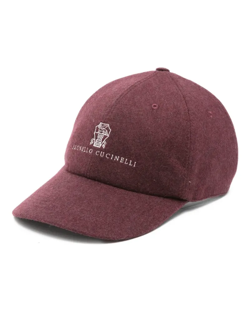 Brunello Cucinelli Baseballkappe mit Logo-Stickerei - Rot Rot