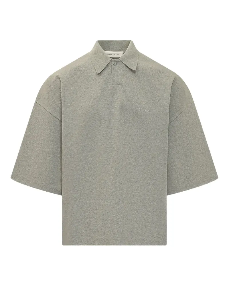 Fear of God Essentials logo-patch polo shirt - Grau Grau