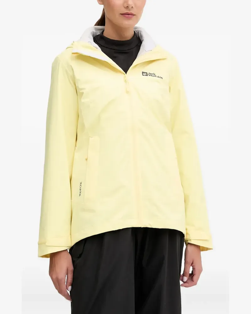 Jack Wolfskin Moonrise 3in1 hooded zip-up performance jacket - Gelb Gelb