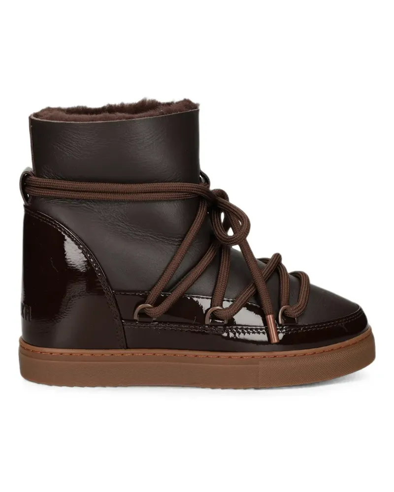 INUIKII Schnürstiefel aus Lackleder - Braun Braun