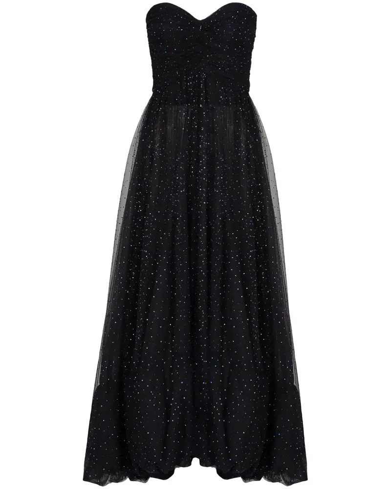Giorgio Armani Trägerloses Kleid mit Pailletten - Schwarz Schwarz