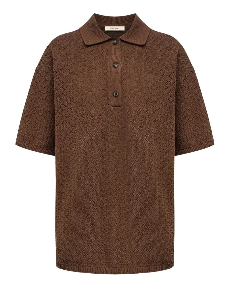 12 STOREEZ pointelle-knit jumper - Braun Braun