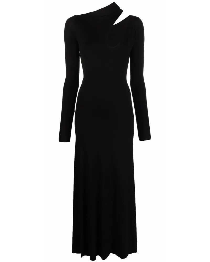 MANURÍ Kleid mit Cut-Out Schwarz