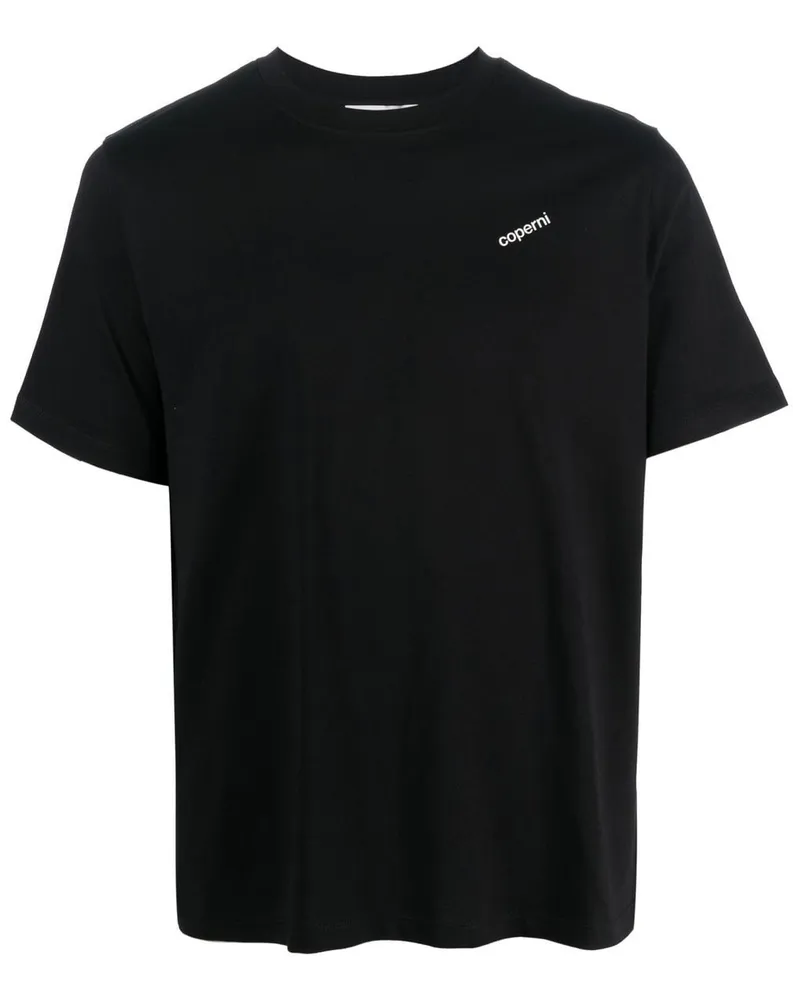 COPERNI T-Shirt mit Logo-Stickerei - Schwarz Schwarz