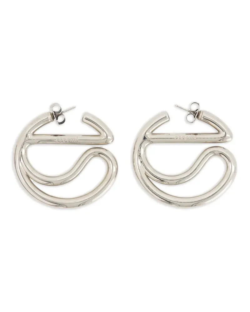 COPERNI C-logo hoop earrings - Silber Silber