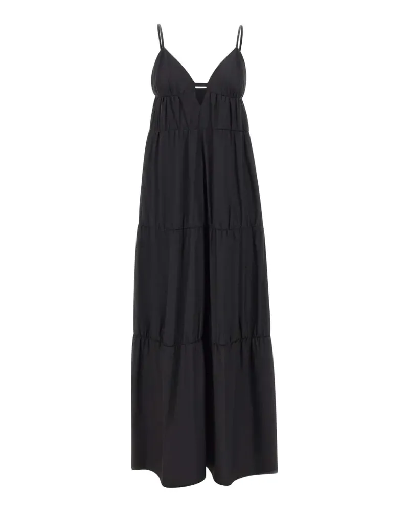 Kaos tiered V-neck maxi dress - Schwarz Schwarz