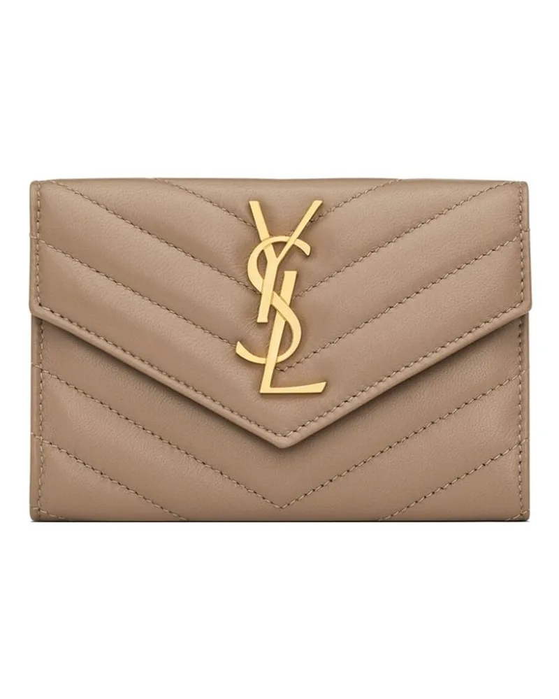 Saint Laurent Gestepptes Lola Kuvert-Portemonnaie - Nude Nude