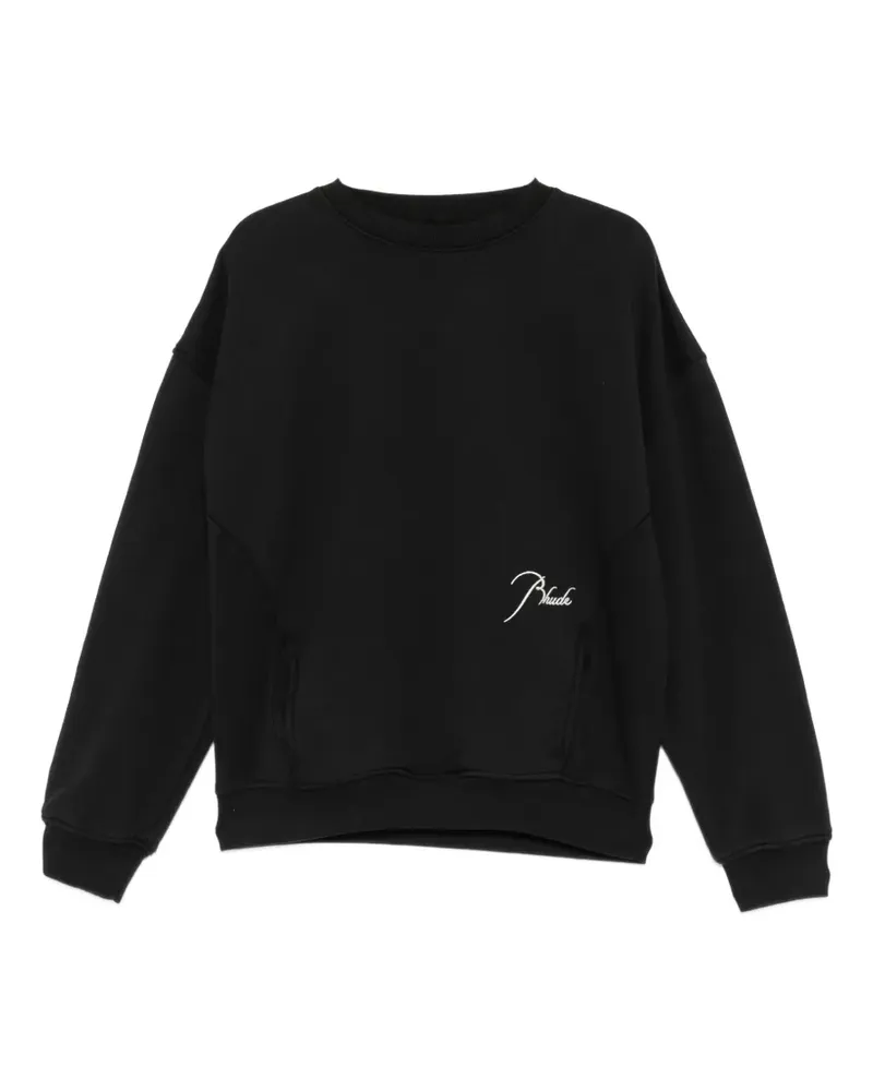 RHUDE logo-embroidered sweater - Schwarz Schwarz