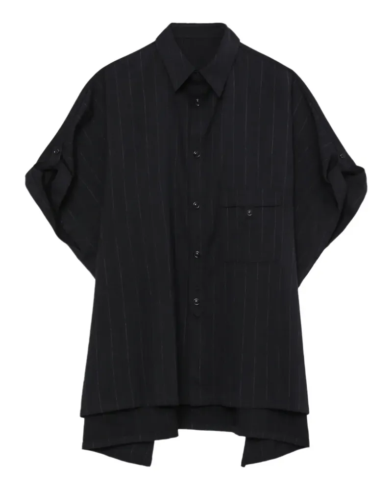 Yohji Yamamoto Hemd mit Nadelstreifen - Schwarz Schwarz