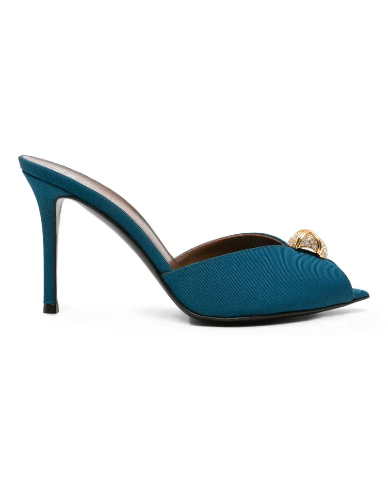 Giuseppe Zanotti crystal-embellished peep-toe sandals - Blau Blau