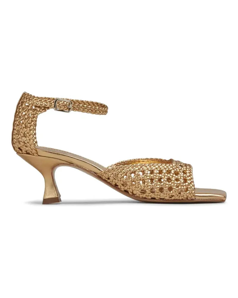 SOULIERS MARTINEZ woven leather sandals - Gold Gold
