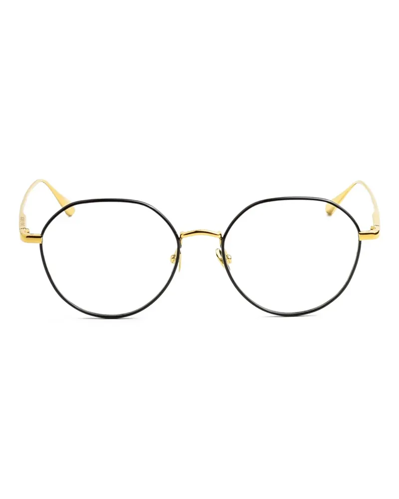 Linda Farrow Brille mit rundem Gestell - Schwarz Schwarz