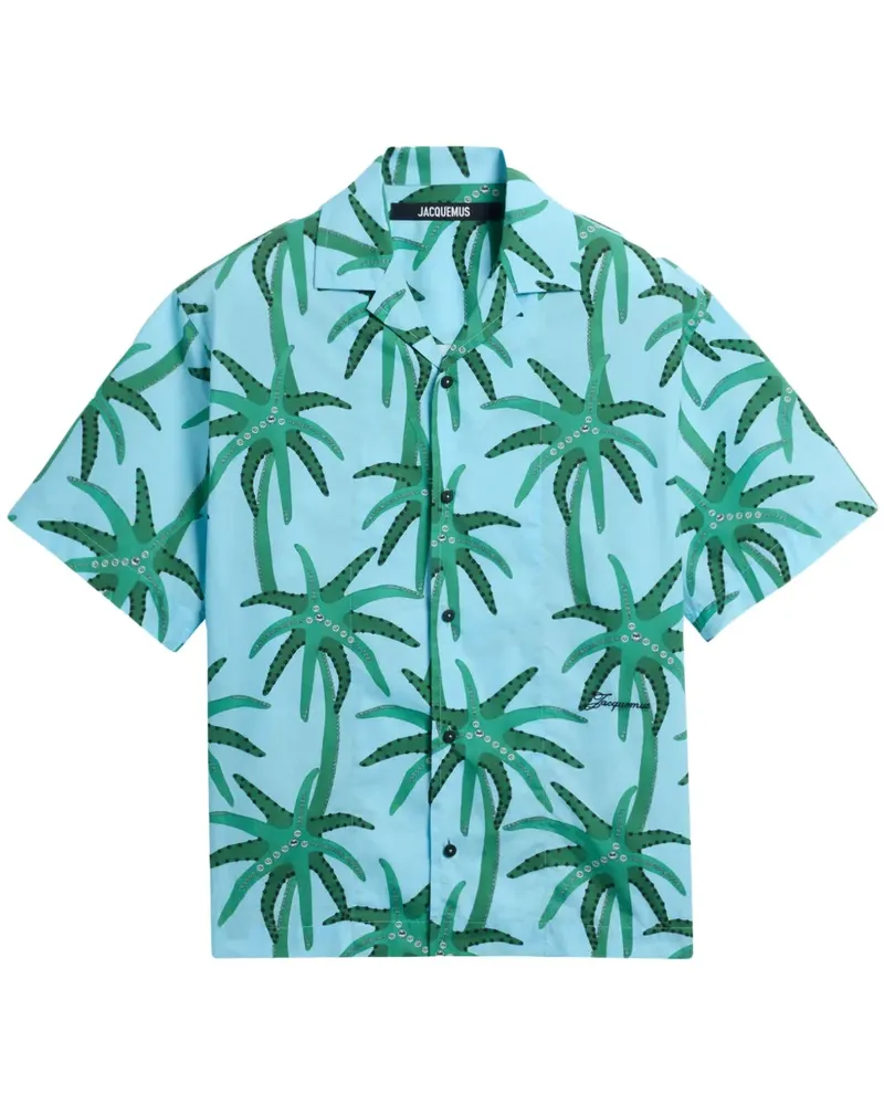 Jacquemus Hemd mit Blumen-Print - Blau Blau