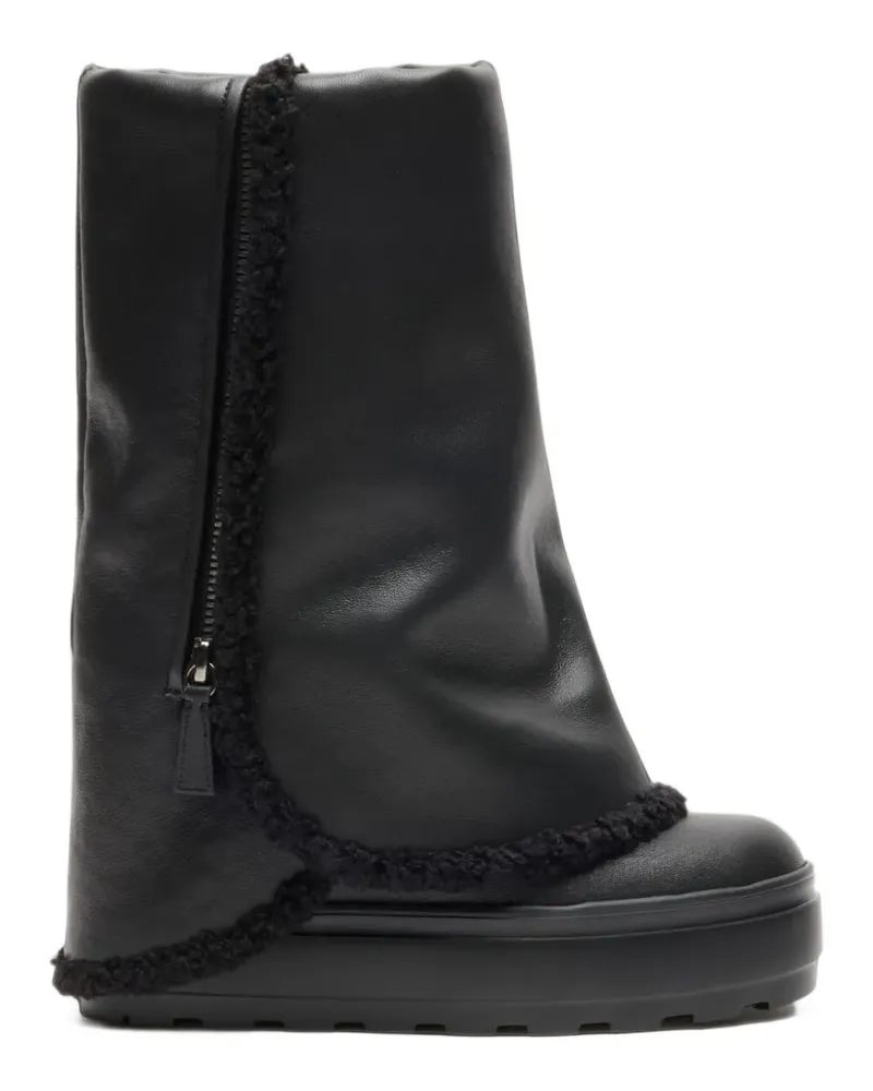 Casadei Winni Stiefel mit Faux Fur-Besatz - Schwarz Schwarz