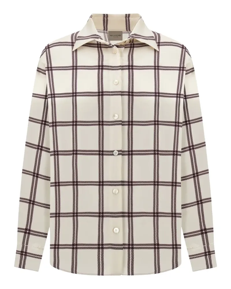 Paul & Shark check-print long-sleeve shirt - Weiß Weiß