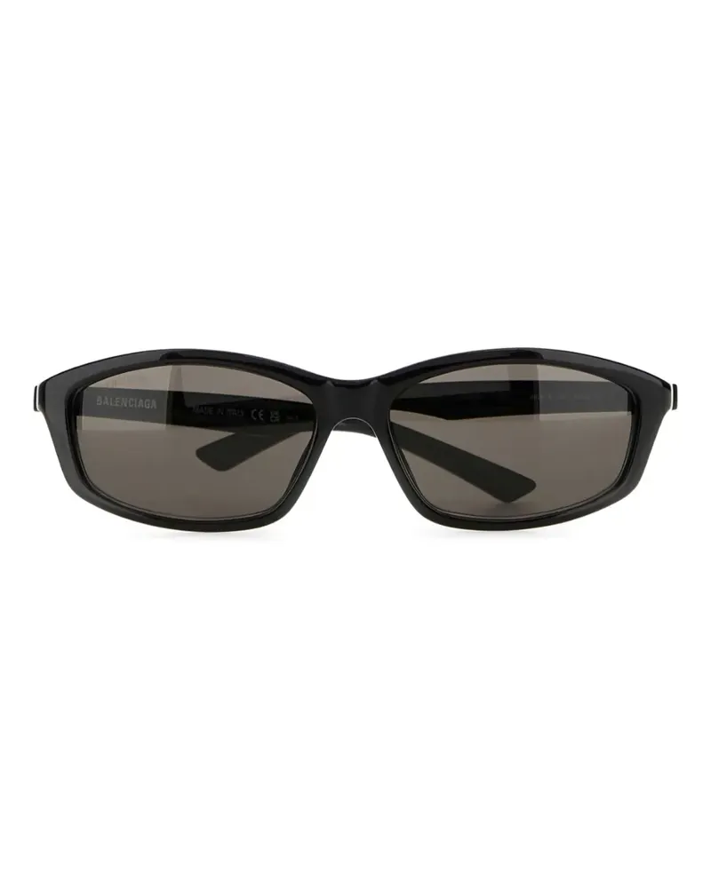 Balenciaga Sonnenbrille mit Logo-Print - Schwarz Schwarz