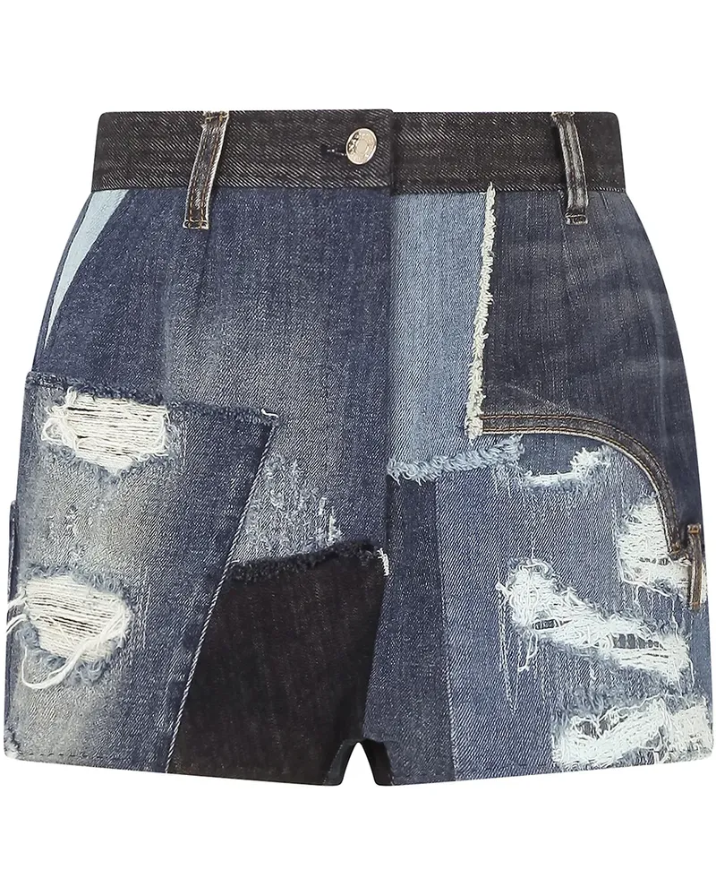 Dolce & Gabbana Jeans-Shorts mit Patchwork - Blau Blau