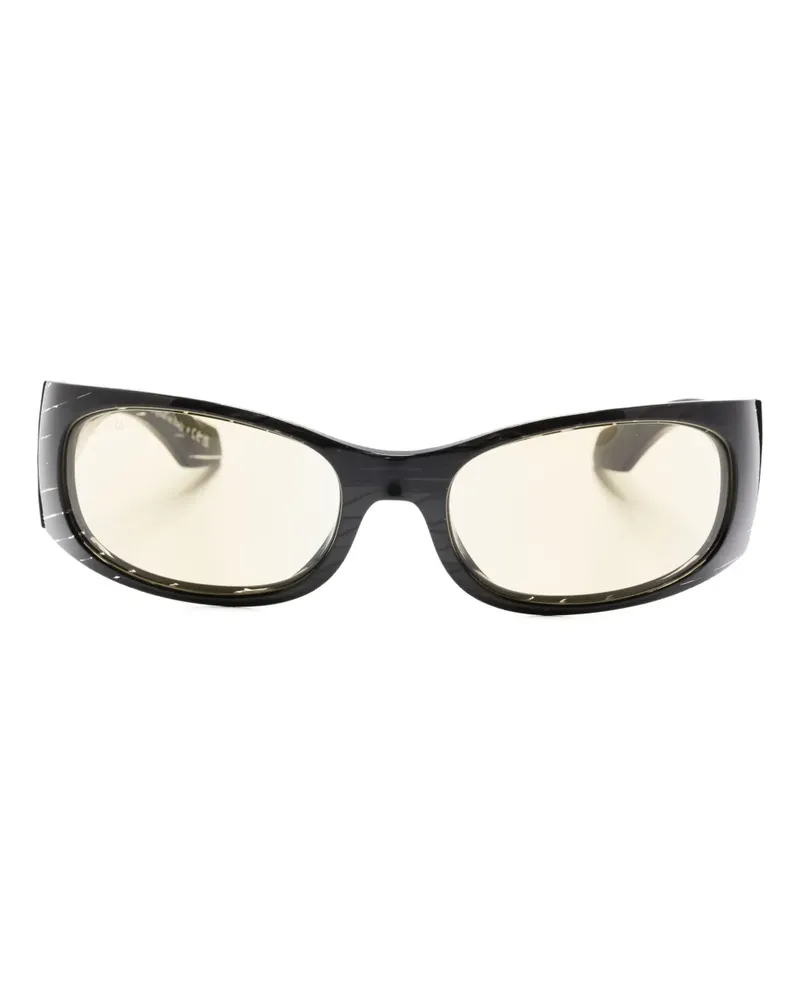 Alain Mikli Sonnenbrille mit eckigem Gestell - Schwarz Schwarz