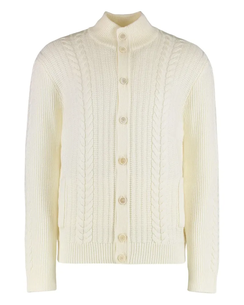 Slowear cable-knit button cardigan - Nude Nude