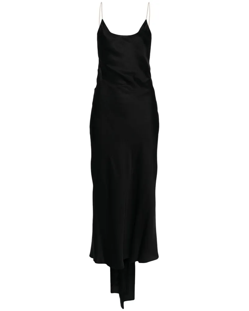 N° 21 Midikleid aus Satin Schwarz