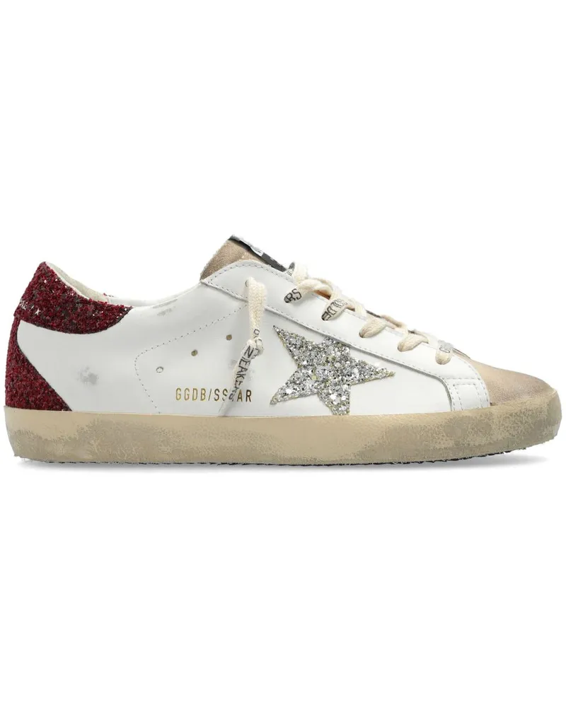 Golden Goose Super-Star Sneakers im Used-Look - Weiß Weiß