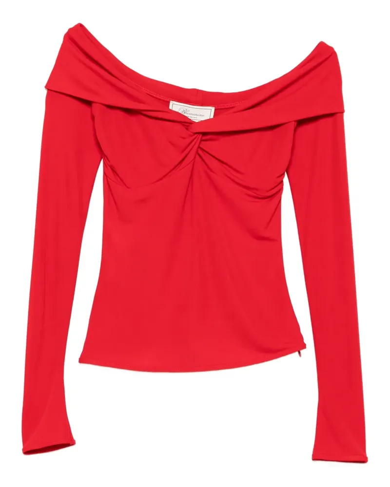 Blumarine One-Shoulder-Top mit Knotendetail - Rot Rot