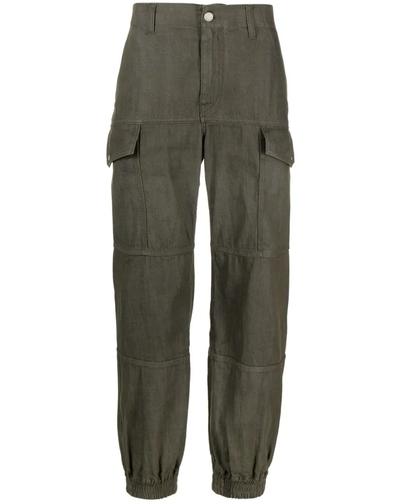 Alexander McQueen Cargohose mit Kontrasteinsätzen - Grün Grün