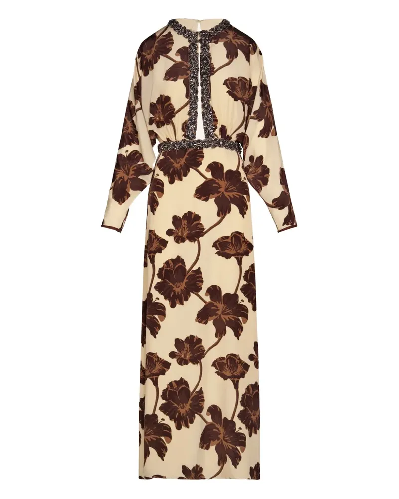 Johanna Ortiz Adoracion Continua beaded dress - Braun Braun