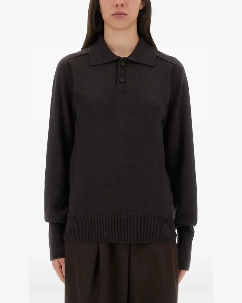 Studio Nicholson Sark knitted polo shirt - Braun Braun