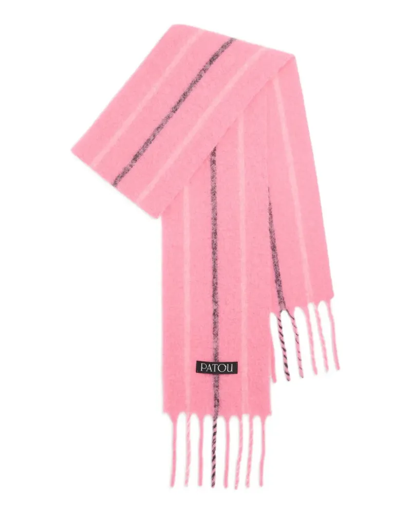 Patou Gestreifter Schal mit Fransen - Rosa Rosa