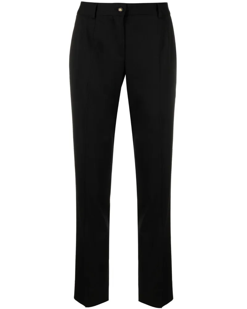 Dolce & Gabbana Gerade Cropped-Hose - Schwarz Schwarz