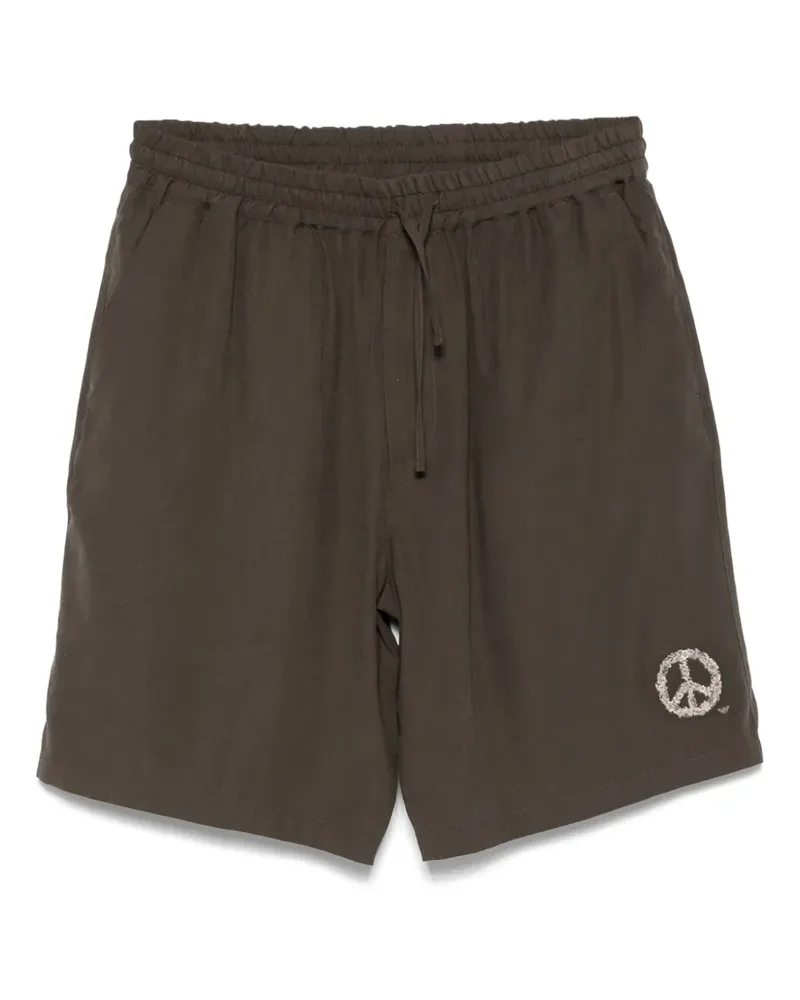 Emporio Armani Shorts mit Friedenszeichen-Motiv - Braun Braun