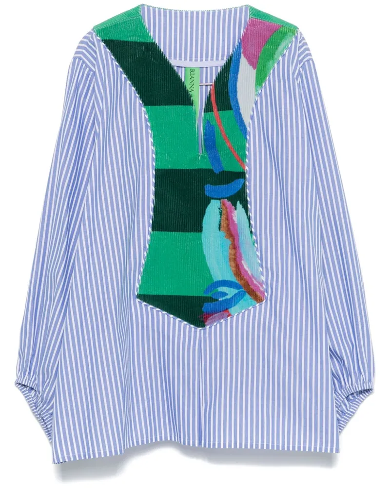 Rianna + Nina Selma Bluse - Blau Blau