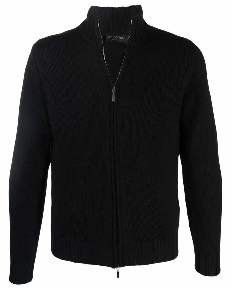 Dell'oglio Cardigan mit Reißverschluss - Schwarz Schwarz