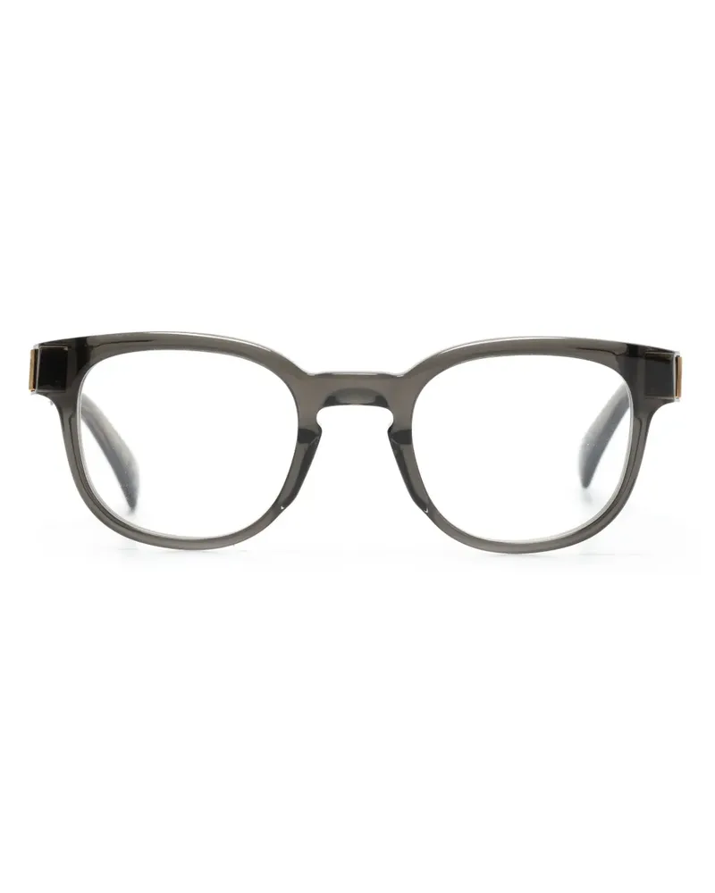Dunhill Eckige Brille mit transparentem Gestell - Grau Grau