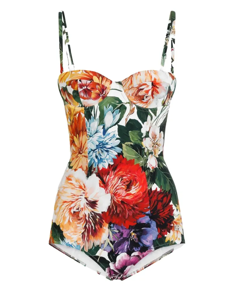 Dolce & Gabbana Badeanzug mit Blumen-Print - Rot Rot