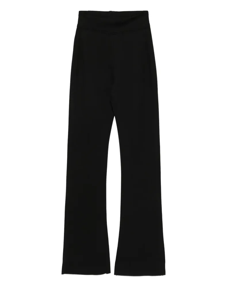 THOM KROM Ausgestellte High-Waist-Hose - Schwarz Schwarz