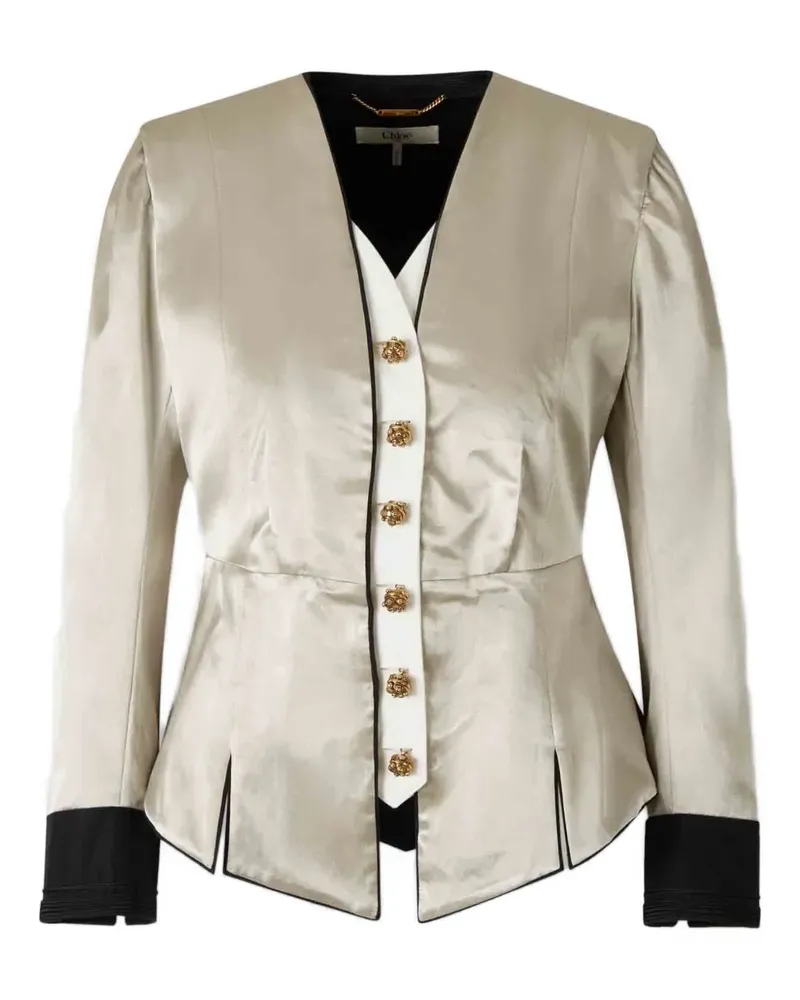 Chloé Jacke mit Knöpfen - Silber Silber