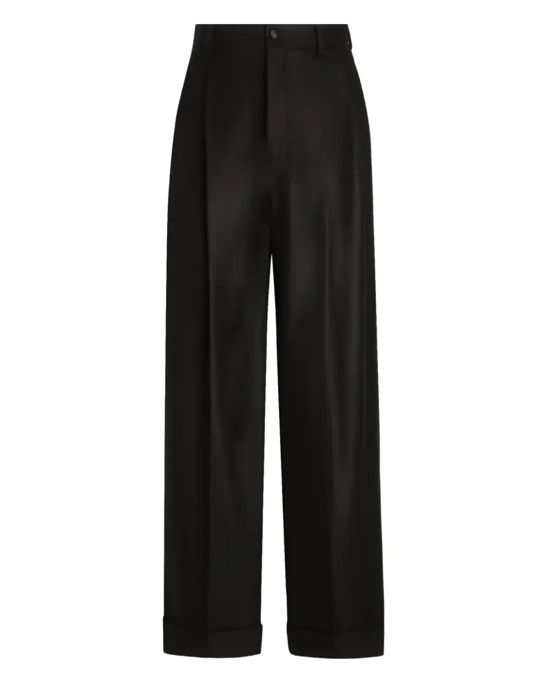 Dolce & Gabbana Hose mit Falten - Schwarz Schwarz