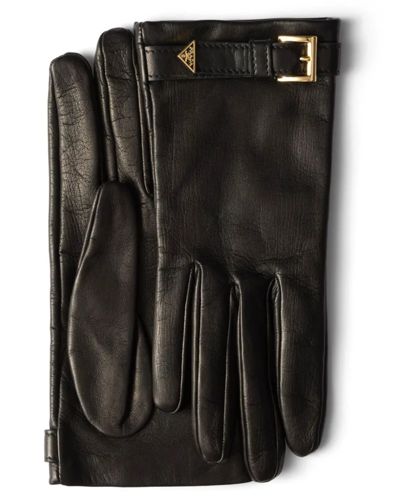 Prada Handschuhe aus Leder - Schwarz Schwarz