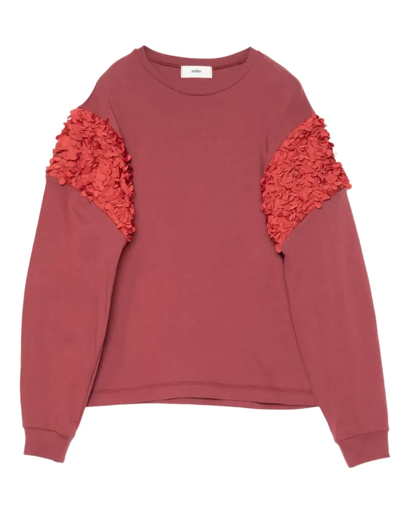 Muller of Yoshiokubo ruffled-sleeve sweatshirt - Rot Rot
