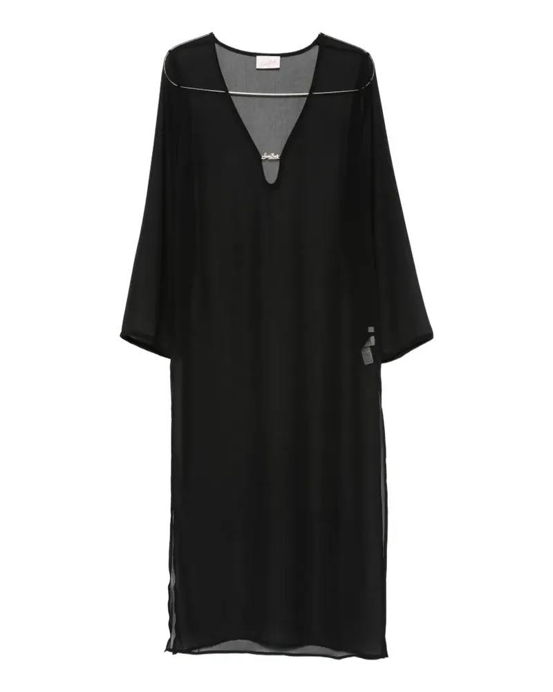 MC2 Saint Barth Aghata sheer midi dress - Schwarz Schwarz