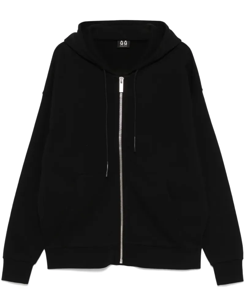 44 LABEL GROUP Hoodie mit Logo-Print - Schwarz Schwarz