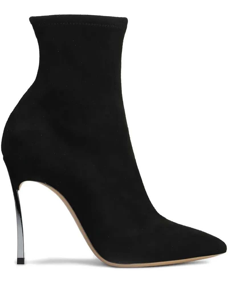 Casadei Stiefel mit spitzer Kappe 100mm - Schwarz Schwarz