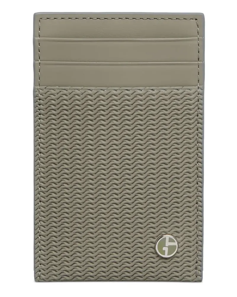 Giorgio Armani Texturiertes Kartenetui - Grün Grün