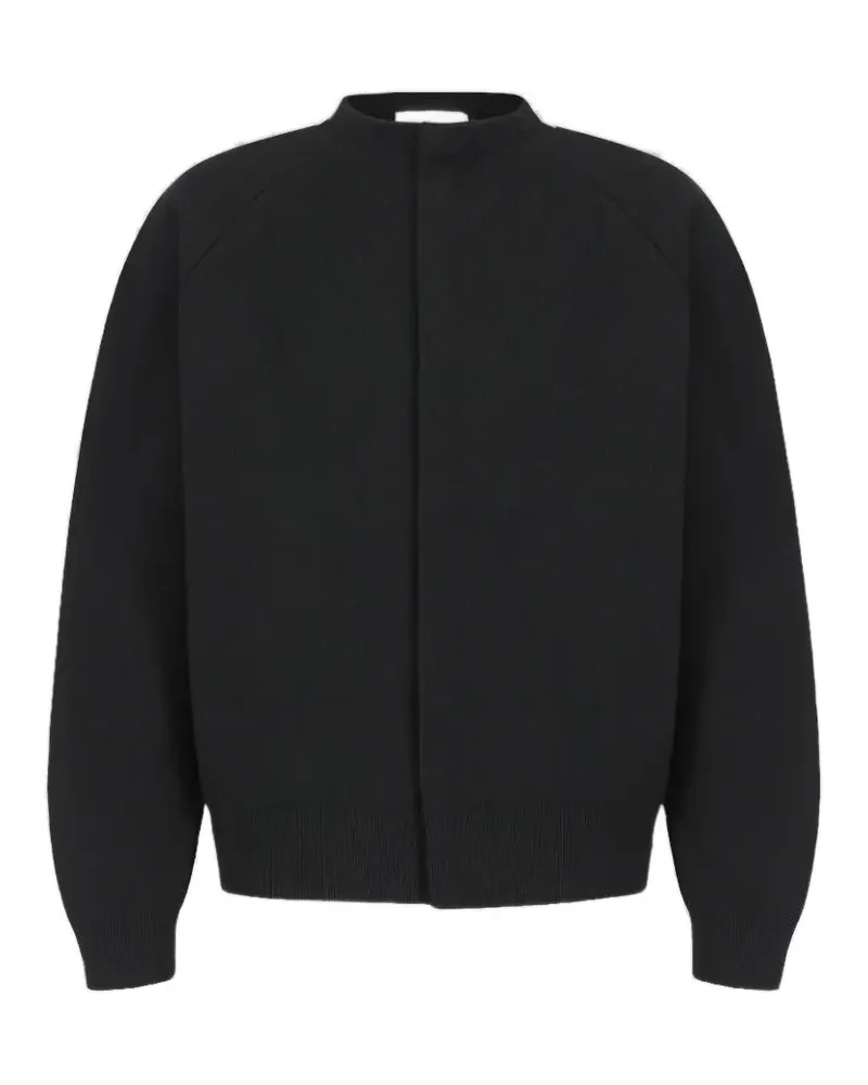 AMOMENTO Cardigan mit runden Ärmeln - Schwarz Schwarz