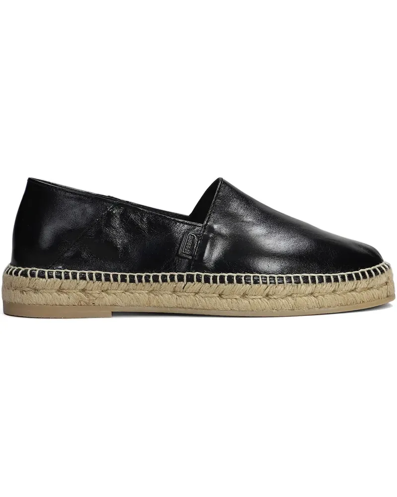 AMI Paris Espadrilles aus Leder - Schwarz Schwarz