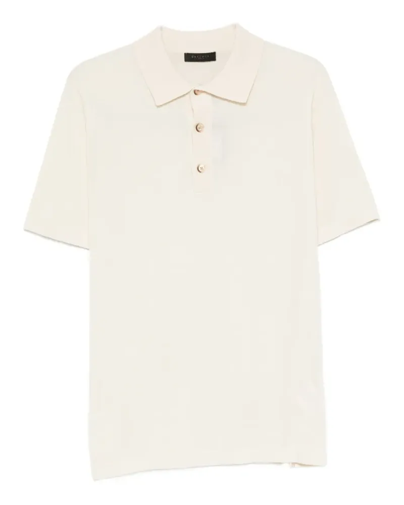 Outfit fine-knit short-sleeve polo shirt - Nude Nude