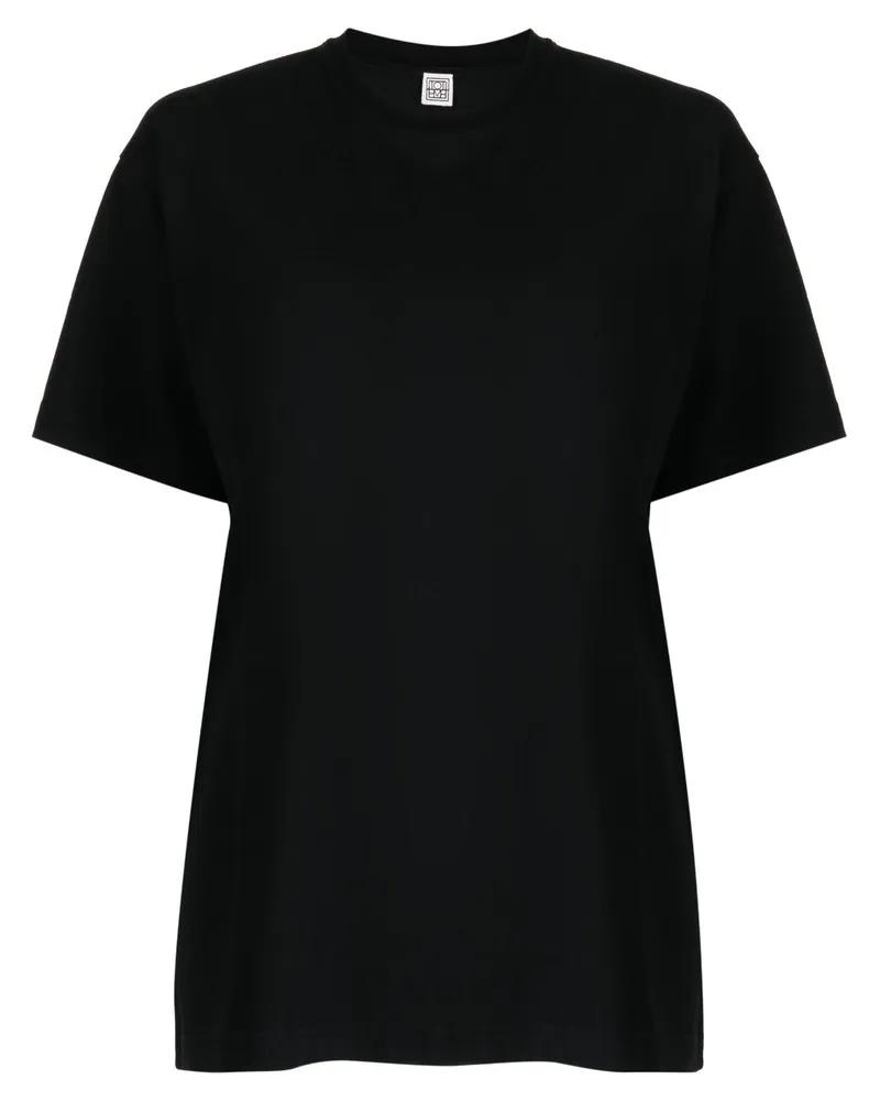 Totême T-Shirt mit rundem Ausschnitt - Schwarz Schwarz