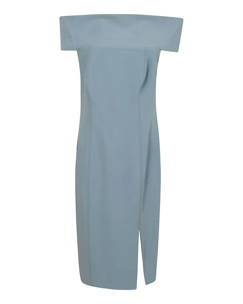 Ralph Lauren off-shoulder slit-detail dress - Blau Blau